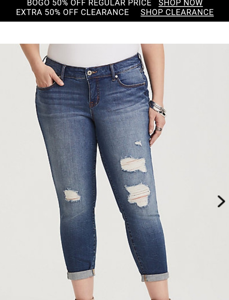 Torrid cropped skinny jeans